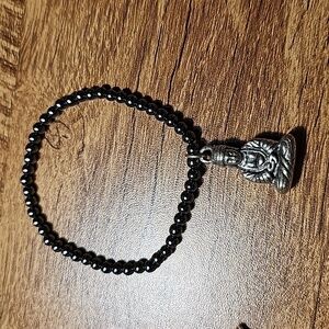 Stretch Buddha Ball Chain Bracelet